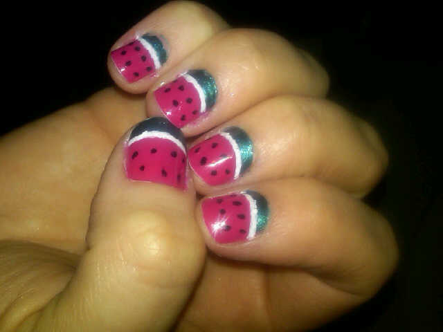 Tagged A*cute, kiki, nail design, nails, watermelon